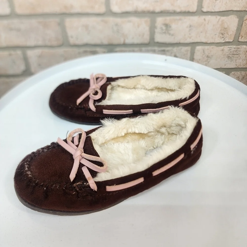 AIRWALK Faux Fur Moccasin Slippers Size 12 1/2
